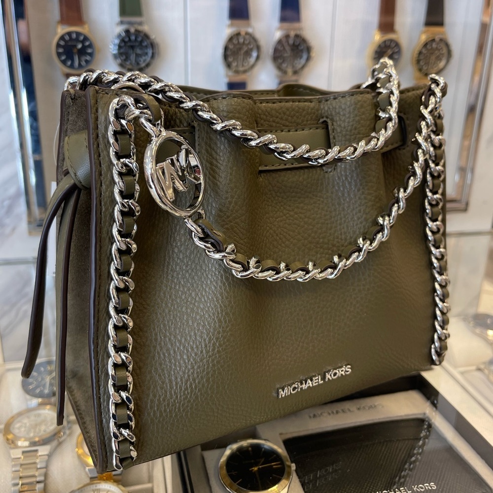 MICHAEL KORS Mina Small Chain Convertible Crossbody XBody Bag
Olive Belted
NWT